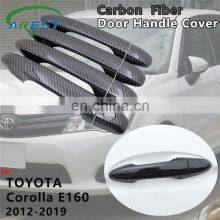 Gloss Black Carbon Fiber Door Handle Cover Trim Car Accessories for Toyota Corolla E160 2012 2013 2014 2015 2016 2017 2018 2019 thumbnail-1