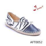 hot selling custom hand made espadrilles canvas shoes with straw sole