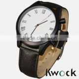 Black Pu Leather Strap Watches Men Watch 2014 Wholesale Promotional Mens Gents Watches
