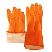 Latex Household Gloves Dip Flock Lined Cleaning Gloves thumbnail-3