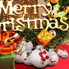 Wholesale Custom Design Handmade Decorative Christmas Tree Ornament Hanging Glass Ball 6cm thumbnail-4