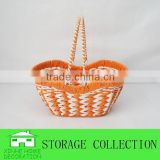 handmade colorful paper rope gift basket with handle