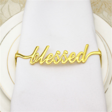 Newest Letters Napkin Ring Metal Custom Napkin Buckle Wedding Party Table Decorations Valentine's Day thumbnail-2