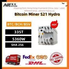 New S21 Hyd 335th/s Antminer Bitcoin Miner BTC BCH /BSV SHA256 Algorithm Air-cooling Miner Asic Crypto Miner