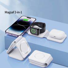 Magnetic 3 In 1 Foldable Wireless Charger For Phone 12-15 15w Fast Wireless Charging Stand Station Portable Wireless Chargers thumbnail-2
