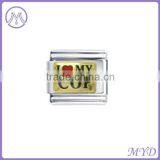 Stainless Steel Live Love Laugh Laser Italian Link Bracelet Charms thumbnail-6