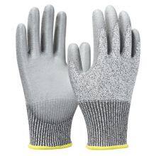 Anti Cut Level 5/D ANSI A5 13G HPPE Liner PU Coated Cut Resistant Knife Proof Gloves thumbnail-1