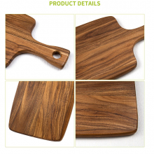 Acacia Wood Reversible Cutting Board Vintage Grain Small Tray With Handle Portable Baking Chopping Board for Home Kitchen thumbnail-4