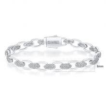 18K Plated Cuban Bracelet 5A Grade Zircon Simple Luxury Jewelry For Girlfriends Lovers Christmas Valentine Birthday Gift thumbnail-3