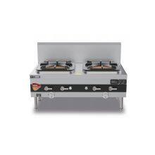 Air-blast Natural Gas Double Burner Low Stock Pot Stove thumbnail-1