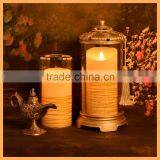 Remote Control Set of 3 Real Wax Flameless LED Pillar Candles thumbnail-2
