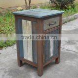 Shabby Chic French Style Bedside Table With Drawer Solid Wood Nightstand thumbnail-2
