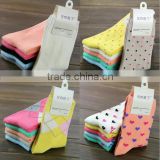 lady and woman 100% cotton fabric sock manufacture
