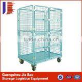 Industrial Transportation Moving Roller Container Wire Mesh Trolley