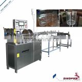 Auto ultrasonic and glue pvc clear cylinders tube forming machine