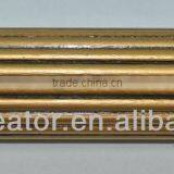 High Quality 2"Dia (50MM) Gold Round Reeded Wooden Curtain Rods (Poles); Accessories; Window Drapery Hardwares thumbnail-1