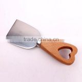 Heavy Duty cheese cutter with heart hole wooden handle
