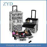 Zebra Rolling Trolley Makeup Case Beauty Case, Light Weight ZYD-LG58