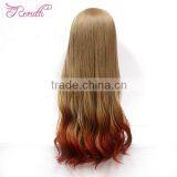 Fashion Pretty Tangle Free Customized Long Wave Human Hair Wig thumbnail-5