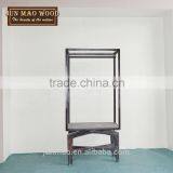 Practical Metal Frame Free Hanging Clothing Display Stand Rack With Wooden Shelf thumbnail-2