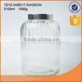 Ultra-capacity Glass Storage Jar With Mental Lid