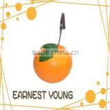 Memo Holder Orange W/two Leaves Forest Green thumbnail-1