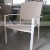 Rattan furniture restaurant wicker dining stacking arm chair YC301