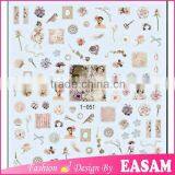 Fashion Flower Lady Design Nail Art Sticker for 3D Nail Art Decoration Wraps 1-051