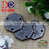 Zinc Alloy High Quality Metal Jeans Logo Plate thumbnail-5