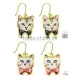 Daily Wear Ear Rings Unique Cat Face Motif for Kawaii Japan Fashion thumbnail-2