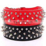 6-8 Inch Fashion Neck Adjustable Unique Spiked Studded Leather Dog Collar thumbnail-1