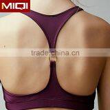 Hot Sale OEM Service MIQI Apparel Cheap Wholesale Nylon Spandex Plain Sport Bra Women thumbnail-4