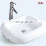 Ceramic Basin 2016 Hot Sale Bathroom Ceramic White Art Basin Square Shape New Design Wash Basin Y815