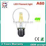 2014 New Arrival E27 360 Degree A60 LED Filament Bulb, 6W Led Filament Candle Light Quality Choice thumbnail-3