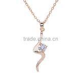 Wholesale Brief Smooth Design Charm For Women's Necklace Beautiful Cubic Zirconic Jewelry thumbnail-1