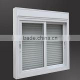 double glazing sliding window with rolling shutter electronic or manual