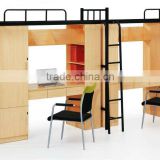 New design double stainless steel bunk bed/steel school dormitroy bed/steel school bunk bed