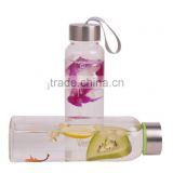 2014 new glass water bottle with sleeve wholesale