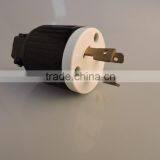 NEMA L5-20R 2P3W Locking Plug Three Hole 15A 125V American Power Plug YH Factory Supply us Straight Power Nema 5-15 Plug