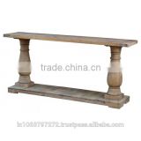 Console table with reclaimed wood