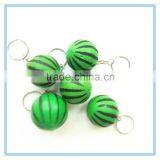 LOGO Printed Promotional Top Quality Cheap pu watermelon ball keychain