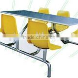 Stainless steel table six chairs