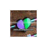 Purple and Green Heart Industrial Barbell Body Piercing Jewelry thumbnail-1
