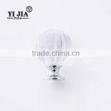 1 7/9 Inch Chrome Polished Classic Brass Clear Pumpkin Crystal Knob