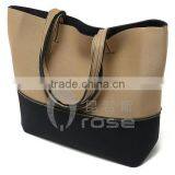 OEM constrast color neoprene ladies' brief handbag/ shoulder bag