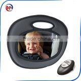 Day and Night Light Musical Auto Baby infant In-Sight Mirror in Car Safety, Grey