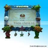 Hawaiian Honus/Turtles Beach Scene Poly Picture Frame With Charms thumbnail-1