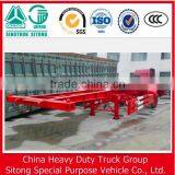 China New 3 Axle 40 ft Container Used Skeleton Semi Trailer for Sale thumbnail-6