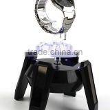 Solar Powered Rotary Display Stand 4 LED Light Rotating Solar Display Turntable For Sale