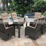 Outdoor Flat Rattan Dining Reclining Chair thumbnail-1
